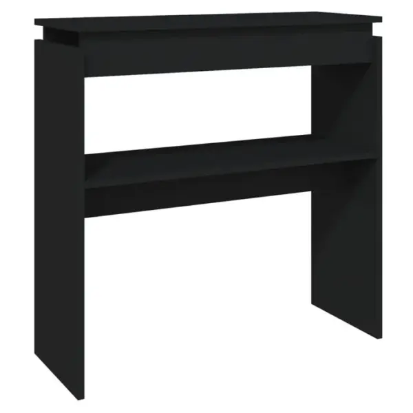 Table Console, Table Dentrée, Console Meuble Noir 80x30x80 Cm Aggloméré