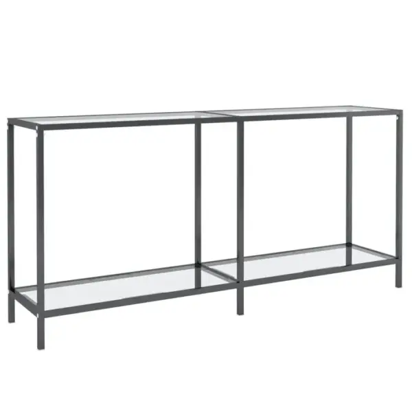 Table Console, Table Dentrée, Console Meuble Transparent 160x35x75,5 Cm Verre Trempé