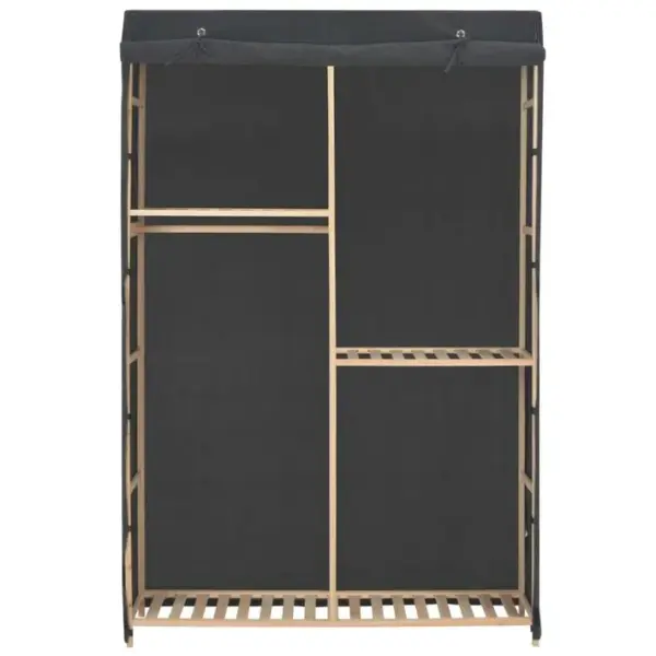 Armoire De Rangement - Armoire De Chambre à 3 Niveaux Gris 110 X 40 X 170 Cm Tissu