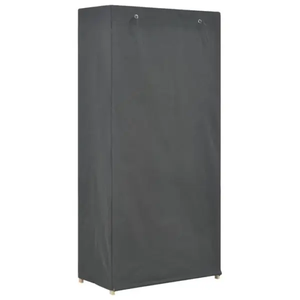 Armoire De Rangement - Armoire De Chambre à 3 Niveaux Gris 79 X 40 X 170 Cm Tissu