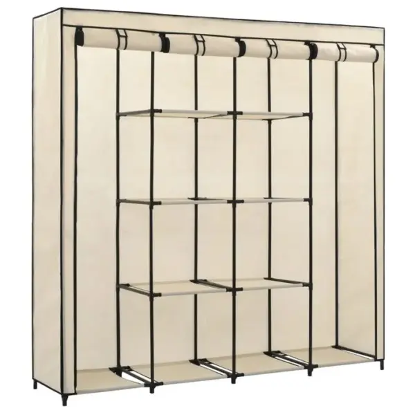 Armoire De Rangement - Armoire De Chambre Avec 4 Compartiments Crème 175x45x170 Cm