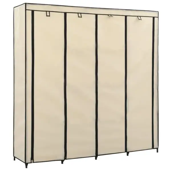 Armoire De Rangement - Armoire De Chambre Avec 4 Compartiments Crème 175x45x170 Cm