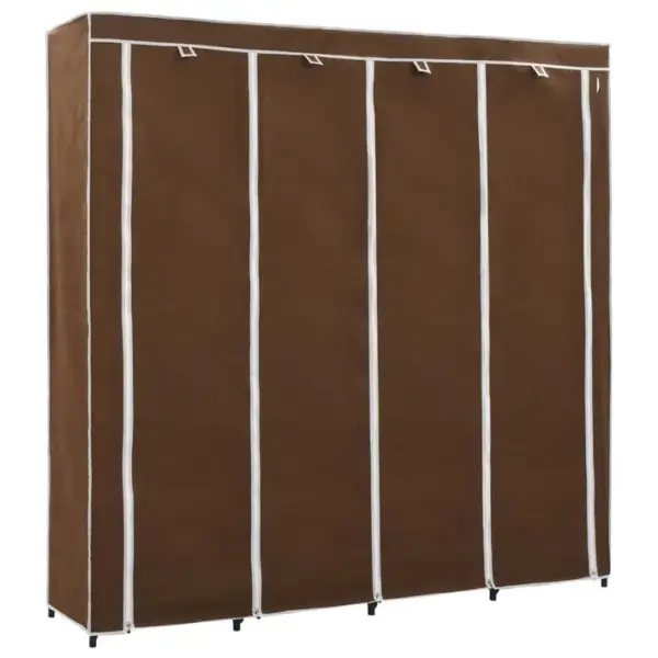 Armoire De Rangement - Armoire De Chambre Avec 4 Compartiments Marron 175x45x170 Cm