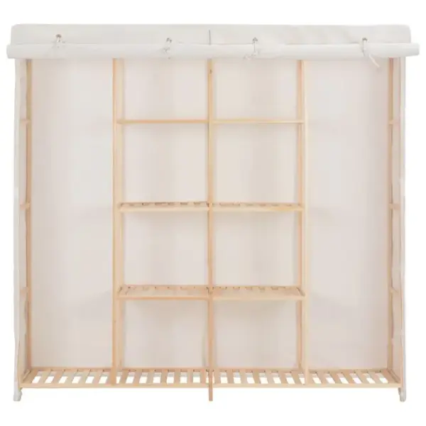 Armoire De Rangement - Armoire De Chambre Blanc 173x40x170 Cm Tissu