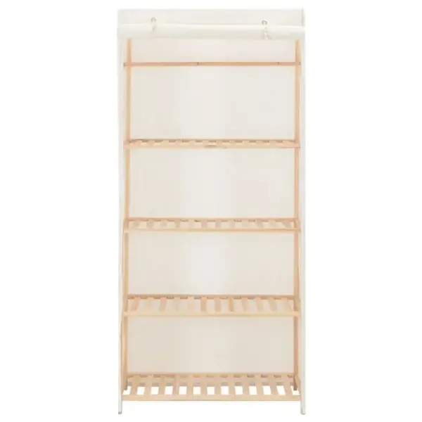 Armoire De Rangement - Armoire De Chambre Blanc 79 X 40 X 170 Cm Tissu