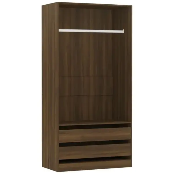 Armoire De Rangement - Armoire De Chambre Chêne Marron 100x50x200 Cm Bois Dingénierie