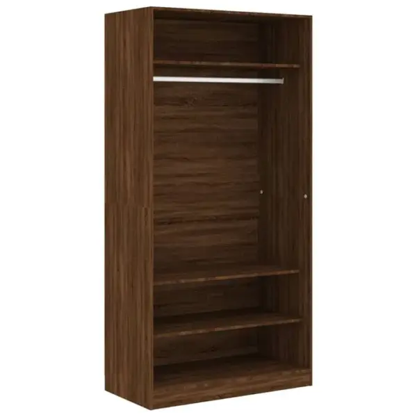 Armoire De Rangement - Armoire De Chambre Chêne Marron 100x50x200 Cm Bois Dingénierie