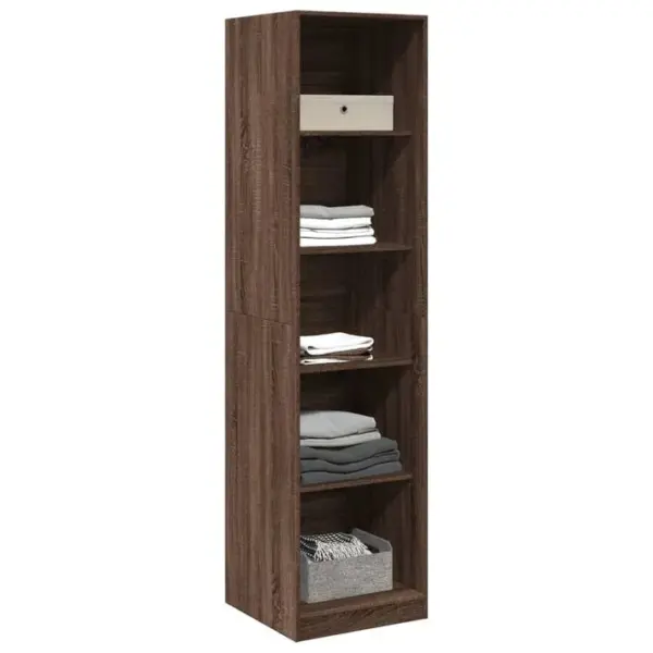 Armoire De Rangement - Armoire De Chambre Chêne Marron 50x50x200 Cm Bois Dingénierie