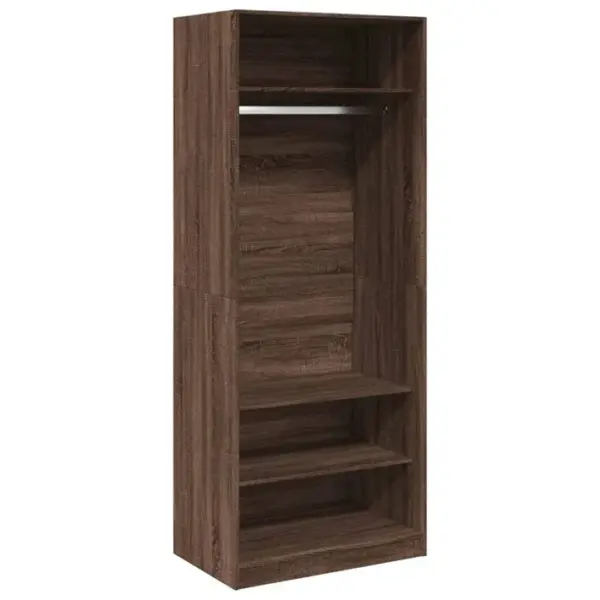 Armoire De Rangement - Armoire De Chambre Chêne Marron 80x50x200 Cm Bois Dingénierie