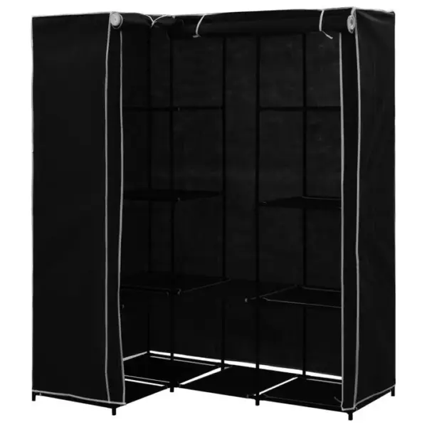 Armoire De Rangement - Armoire De Chambre Dangle Noir 130x87x169 Cm