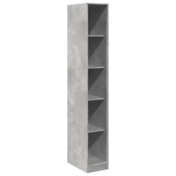 Armoire De Rangement - Armoire De Chambre - Penderie Gris Béton 30x50x200 Cm Bois Dingénierie