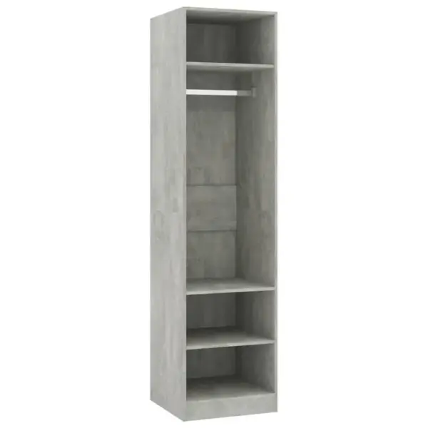 Armoire De Rangement - Armoire De Chambre Gris Béton 50x50x200 Cm Bois Dingénierie