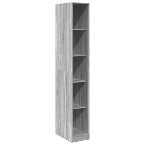 Armoire De Rangement - Armoire De Chambre - Penderie Sonoma Gris 30x50x200 Cm Bois Dingénierie