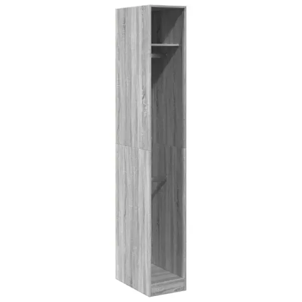 Armoire De Rangement - Armoire De Chambre Sonoma Gris 30x50x200 Cm Bois Dingénierie