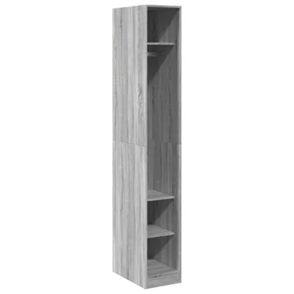 Armoire De Rangement - Armoire De Chambre Sonoma Gris 30x50x200 Cm Bois Dingénierie