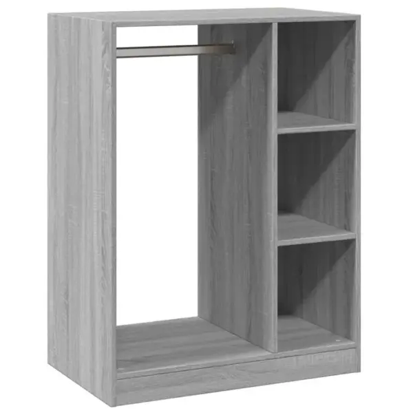 Armoire De Rangement - Armoire De Chambre Sonoma Gris 77x48x102 Cm Bois Dingénierie