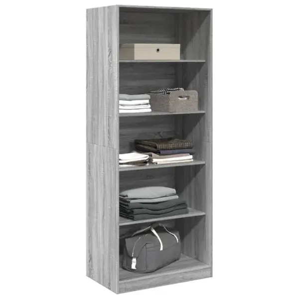 Armoire De Rangement - Armoire De Chambre - Penderie Sonoma Gris 80x50x200 Cm Bois Dingénierie