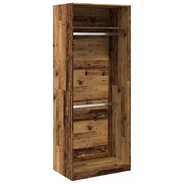 Armoire De Rangement - Armoire De Chambre Vieux Bois 80x50x200 Cm Bois Dingénierie