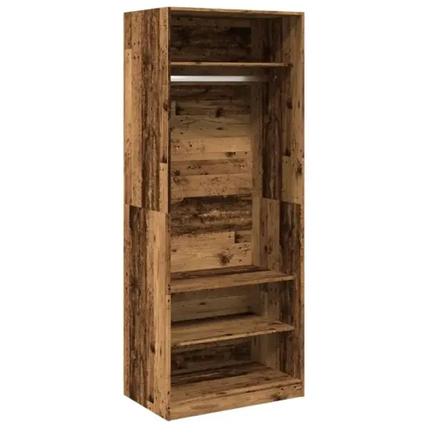 Armoire De Rangement - Armoire De Chambre Vieux Bois 80x50x200 Cm Bois Dingénierie