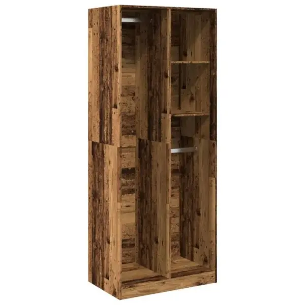 Armoire De Rangement - Armoire De Chambre Vieux Bois 80x50x200 Cm Bois Dingénierie