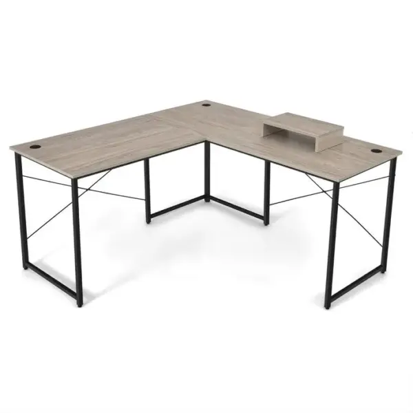 Bureau Dangle, Bureau Informatique, Bureau Détude 150 X 150 X 74 Cm Pour 2 Personnes Gris