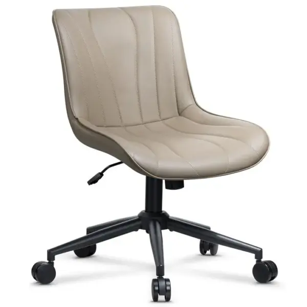 Kaki-chaise De Bureau Ergonomique Sans Accoudoir Avec Dossier Inclinable